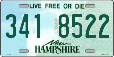 NH license plate 3418522
