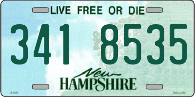 NH license plate 3418535