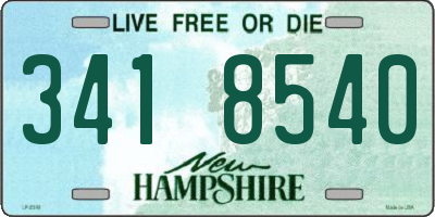 NH license plate 3418540
