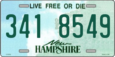NH license plate 3418549