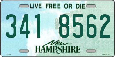 NH license plate 3418562