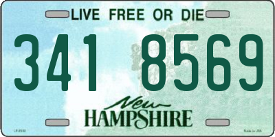 NH license plate 3418569