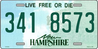 NH license plate 3418573