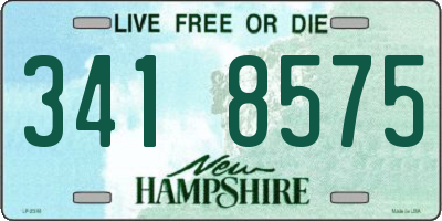 NH license plate 3418575
