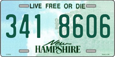 NH license plate 3418606