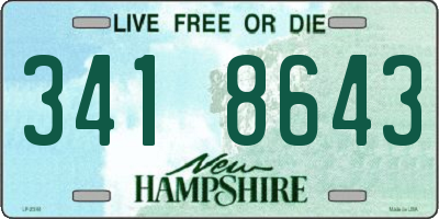 NH license plate 3418643