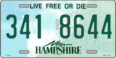 NH license plate 3418644