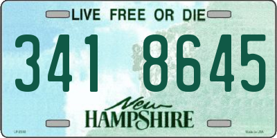 NH license plate 3418645