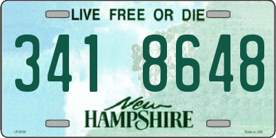 NH license plate 3418648