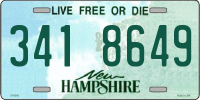 NH license plate 3418649