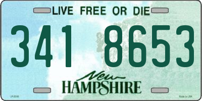 NH license plate 3418653