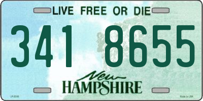 NH license plate 3418655