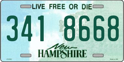 NH license plate 3418668