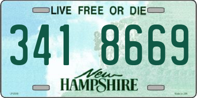 NH license plate 3418669