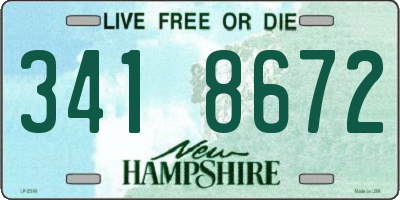 NH license plate 3418672