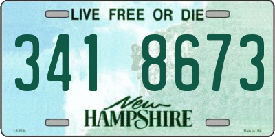 NH license plate 3418673