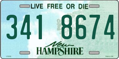 NH license plate 3418674