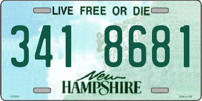 NH license plate 3418681