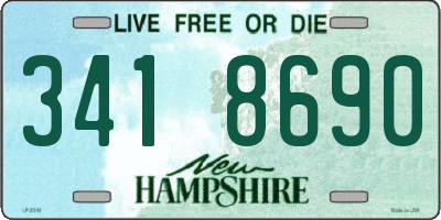NH license plate 3418690