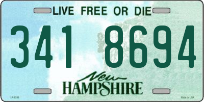 NH license plate 3418694