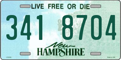 NH license plate 3418704
