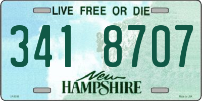 NH license plate 3418707