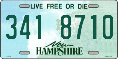 NH license plate 3418710