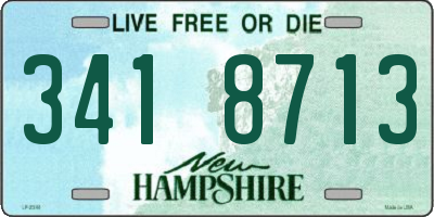 NH license plate 3418713