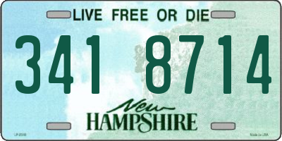 NH license plate 3418714