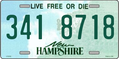NH license plate 3418718