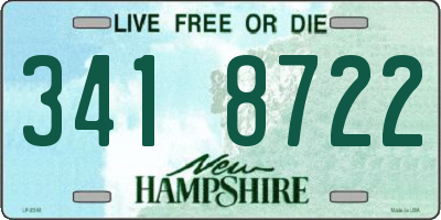 NH license plate 3418722