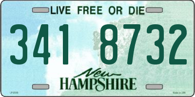 NH license plate 3418732