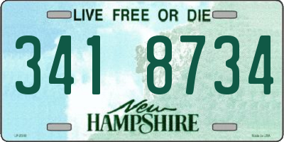 NH license plate 3418734