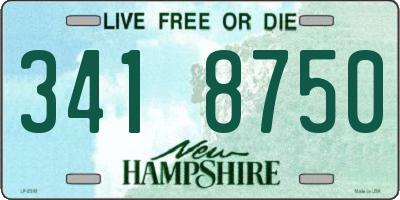 NH license plate 3418750