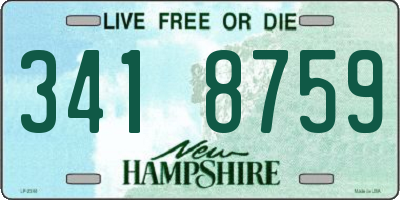 NH license plate 3418759