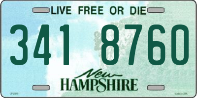 NH license plate 3418760