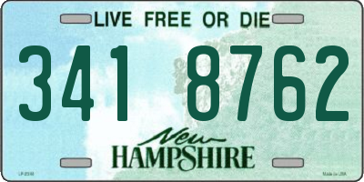 NH license plate 3418762