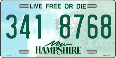 NH license plate 3418768