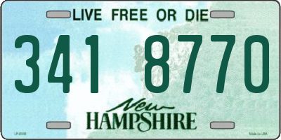 NH license plate 3418770