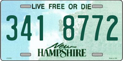 NH license plate 3418772