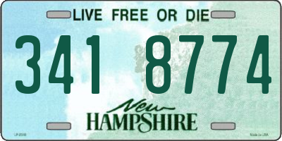NH license plate 3418774
