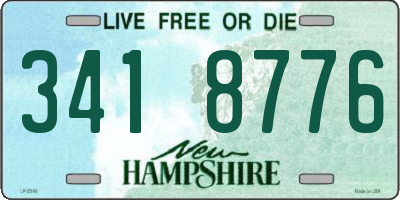 NH license plate 3418776
