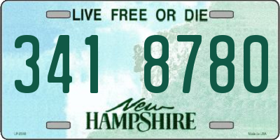 NH license plate 3418780