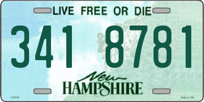 NH license plate 3418781