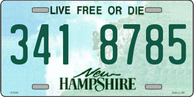 NH license plate 3418785