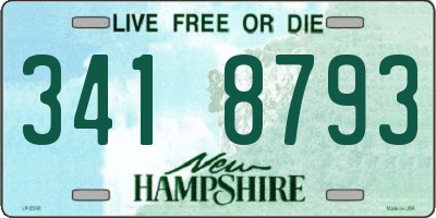 NH license plate 3418793