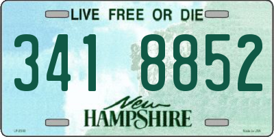 NH license plate 3418852