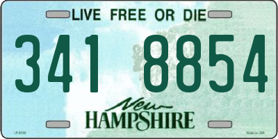 NH license plate 3418854