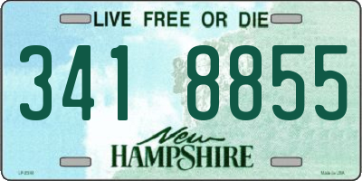 NH license plate 3418855