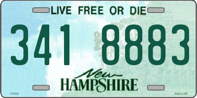 NH license plate 3418883